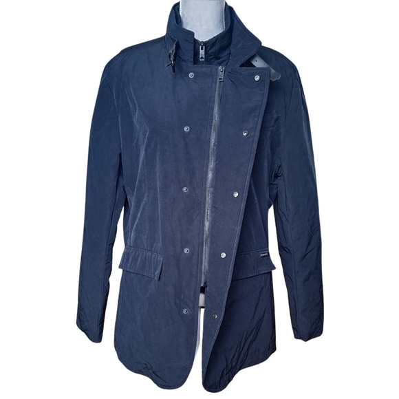 Winter Coat Water Resistant Jacket William Rast Sz S Navy Blue Fall Travel - Picture 1 of 13